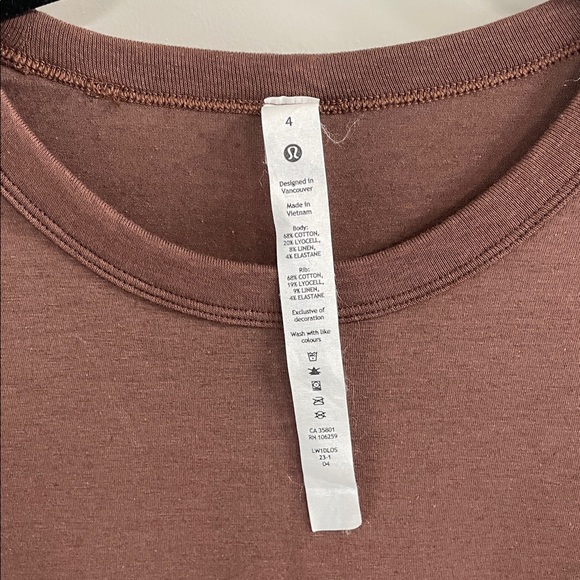 Lululemon athletica Chocolate Brown Classic fit tshirt dress - Picture 2 of 4